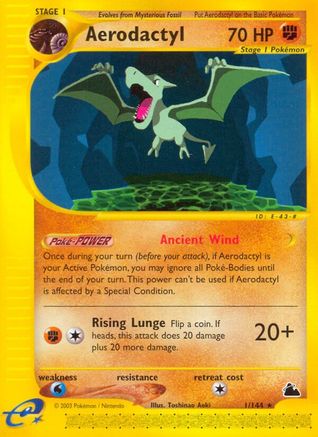 'Pokemon - 'Aerodactyl 001  Skyridge - Rare