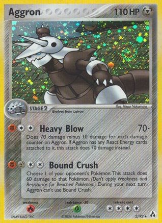 'Pokemon - 'Aggron 002  - Holofoil Legend Maker - Holo Rare