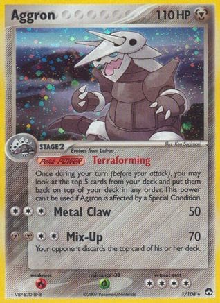 'Pokemon - 'Aggron 001  - Holofoil Power Keepers - Holo Rare