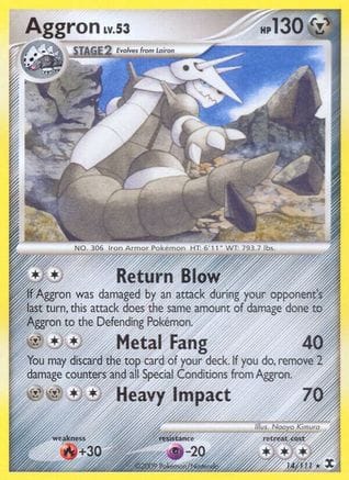 'Pokemon - 'Aggron 014  Rising Rivals - Rare