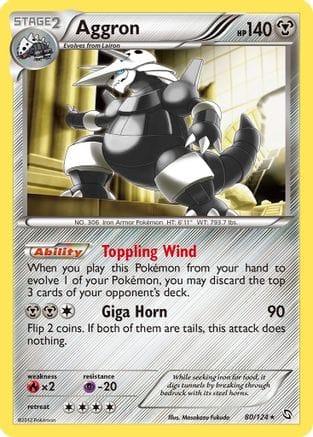 'Pokemon - 'Aggron 080  - Reverse Holofoil Dragons Exalted - Holo Rare