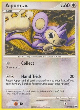 'Pokemon - 'Aipom (50) 050/100  - Reverse Holofoil Majestic Dawn - Common
