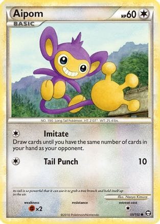 'Pokemon - 'Aipom 055  - Reverse Holofoil Triumphant - Common