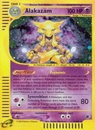 'Pokemon - 'Alakazam (1) 001  - Holofoil Expedition - Holo Rare