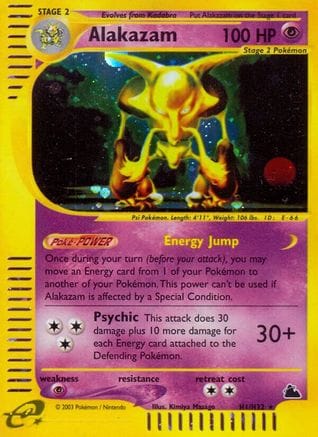 'Pokemon - 'Alakazam (H1) 0H1  - Holofoil Skyridge - Holo Rare