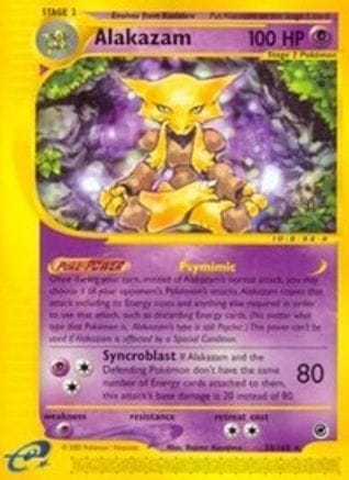 'Pokemon - 'Alakazam (33) 033/165  Expedition - Rare
