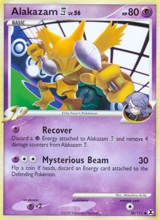 'Pokemon - 'Alakazam E4 038/111  - Reverse Holofoil Rising Rivals - Uncommon