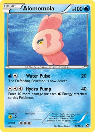 'Pokemon - 'Alomomola (39) 039  Black and White - Rare