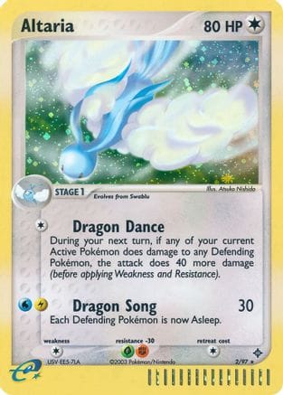 'Pokemon - 'Altaria 002  - Holofoil Dragon - Holo Rare