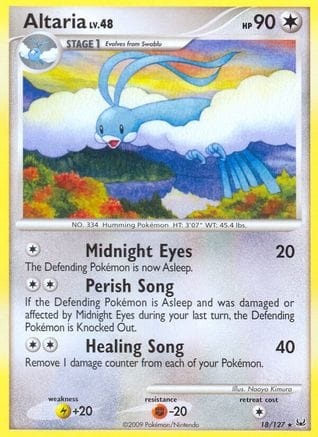 'Pokemon - 'Altaria 018  - Reverse Holofoil Platinum - Rare