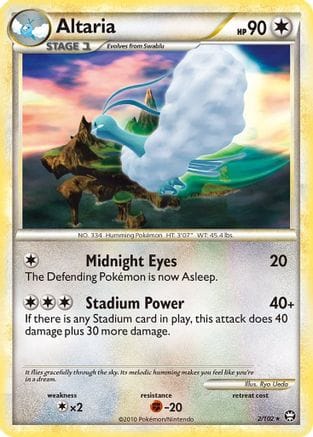 'Pokemon - 'Altaria 002  - Reverse Holofoil Triumphant - Holo Rare