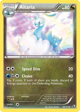 'Pokemon - 'Altaria 092/113  - Reverse Holofoil Legendary Treasures - Uncommon