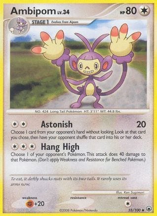'Pokemon - 'Ambipom 035  Majestic Dawn - Uncommon