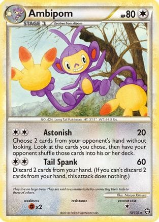 'Pokemon - 'Ambipom 013  - Reverse Holofoil Triumphant - Rare