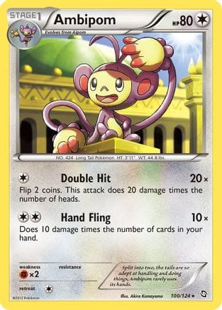 'Pokemon - 'Ambipom 100  Dragons Exalted - Rare