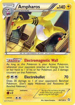 'Pokemon - 'Ampharos 040  - Reverse Holofoil Dragons Exalted - Holo Rare