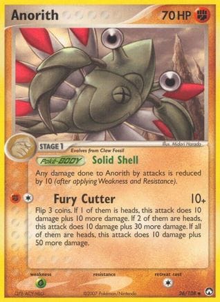 'Pokemon - 'Anorith 026  Power Keepers - Uncommon