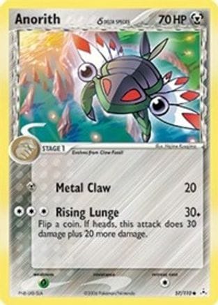 'Pokemon - 'Anorith (Delta Species) 057/110  - Reverse Holofoil Holon Phantoms - Common
