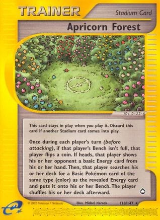 'Pokemon - 'Apricorn Forest 118  - Reverse Holofoil Aquapolis - Rare