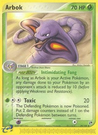 'Pokemon - 'Arbok 029/100  - Reverse Holofoil Sandstorm - Uncommon