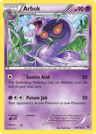 'Pokemon - 'Arbok 048  - Reverse Holofoil XY Base Set - Rare