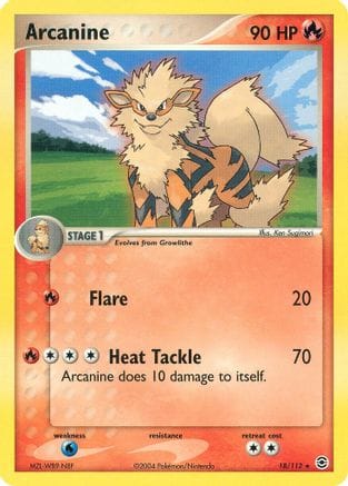 'Pokemon - 'Arcanine 018/112  FireRed & LeafGreen - Rare