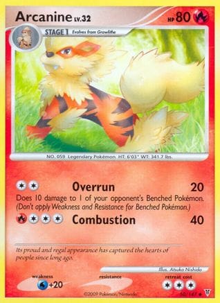 'Pokemon - 'Arcanine 050  - Reverse Holofoil Supreme Victors - Uncommon
