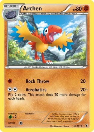 'Pokemon - 'Archen 066  - Reverse Holofoil Noble Victories - Uncommon