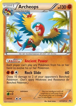 'Pokemon - 'Archeops 067  Noble Victories - Rare