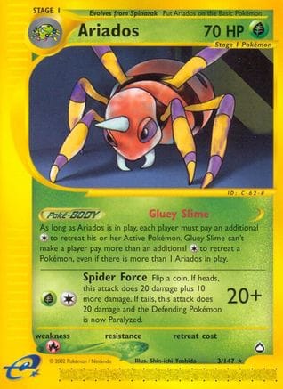 'Pokemon - 'Ariados 003  Aquapolis - Rare