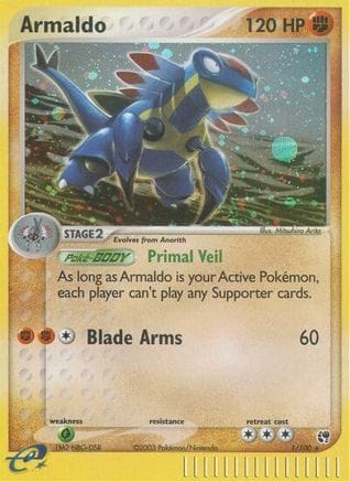 'Pokemon - 'Armaldo 001  - Holofoil Sandstorm - Holo Rare