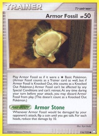 'Pokemon - 'Armor Fossil 116  Mysterious Treasures - Common