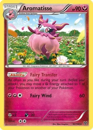 'Pokemon - 'Aromatisse 093/146  - Holofoil XY Base Set - Holo Rare