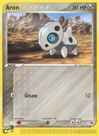 'Pokemon - 'Aron 050/109  - Reverse Holofoil Ruby and Sapphire - Common