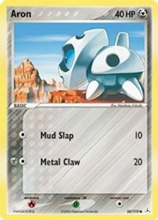 'Pokemon - 'Aron 058/110  - Reverse Holofoil Holon Phantoms - Common