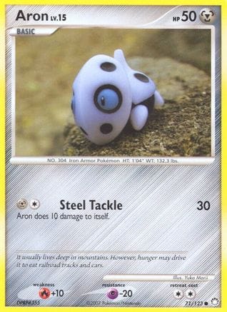 'Pokemon - 'Aron 071/123  - Reverse Holofoil Mysterious Treasures - Common