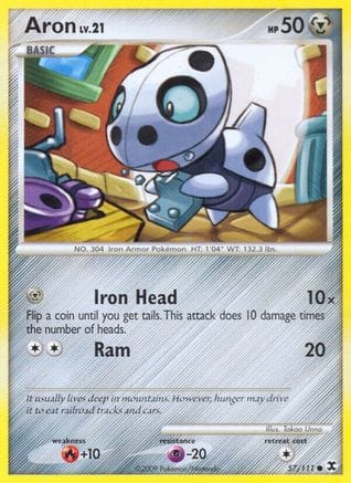 'Pokemon - 'Aron 057  Rising Rivals - Common