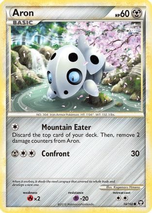 'Pokemon - 'Aron 056/102  - Reverse Holofoil Triumphant - Common