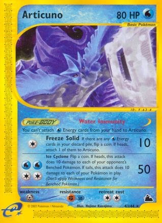 'Pokemon - 'Articuno (4) 004  - Reverse Holofoil Skyridge - Rare