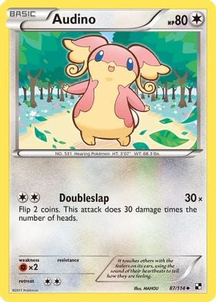 'Pokemon - 'Audino 087/114  Black and White - Uncommon