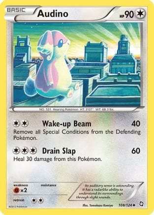 'Pokemon - 'Audino 108  - Reverse Holofoil Dragons Exalted - Uncommon