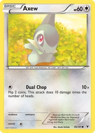 'Pokemon - 'Axew 086  - Reverse Holofoil Noble Victories - Common