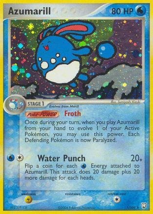 'Pokemon - 'Azumarill 001  Team Rocket Returns - Holo Rare