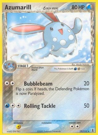 'Pokemon - 'Azumarill (Delta Species) 019  - Reverse Holofoil Delta Species - Rare