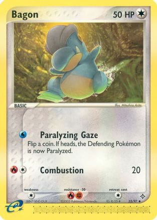 'Pokemon - 'Bagon 023/097  - Reverse Holofoil Dragon - Uncommon