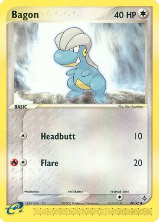 'Pokemon - 'Bagon 049/97  Dragon - Common