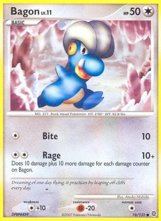 'Pokemon - 'Bagon 076  Secret Wonders - Common