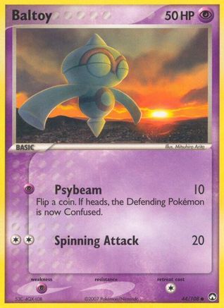 'Pokemon - 'Baltoy 044  - Reverse Holofoil Power Keepers - Common
