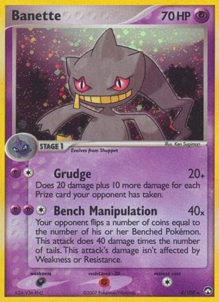 'Pokemon - 'Banette 004/108  - Reverse Holofoil Power Keepers - Holo Rare