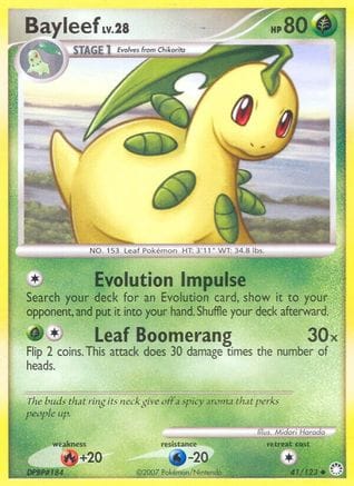 'Pokemon - 'Bayleef 041/123  Mysterious Treasures - Uncommon